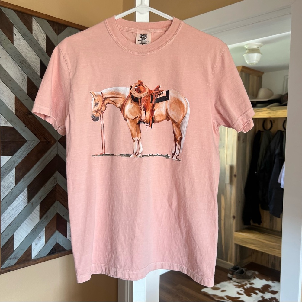 Western graphic ranch horse tee size small